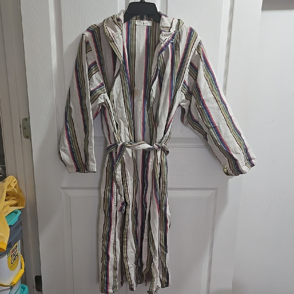 Striped Multicolor Women's Robe